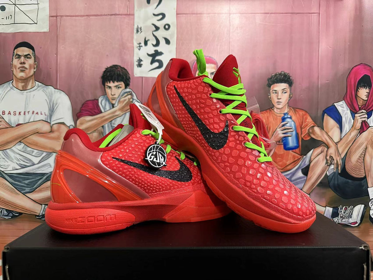 Nike Kobe 6 Protro Basketball Shoes Red Green