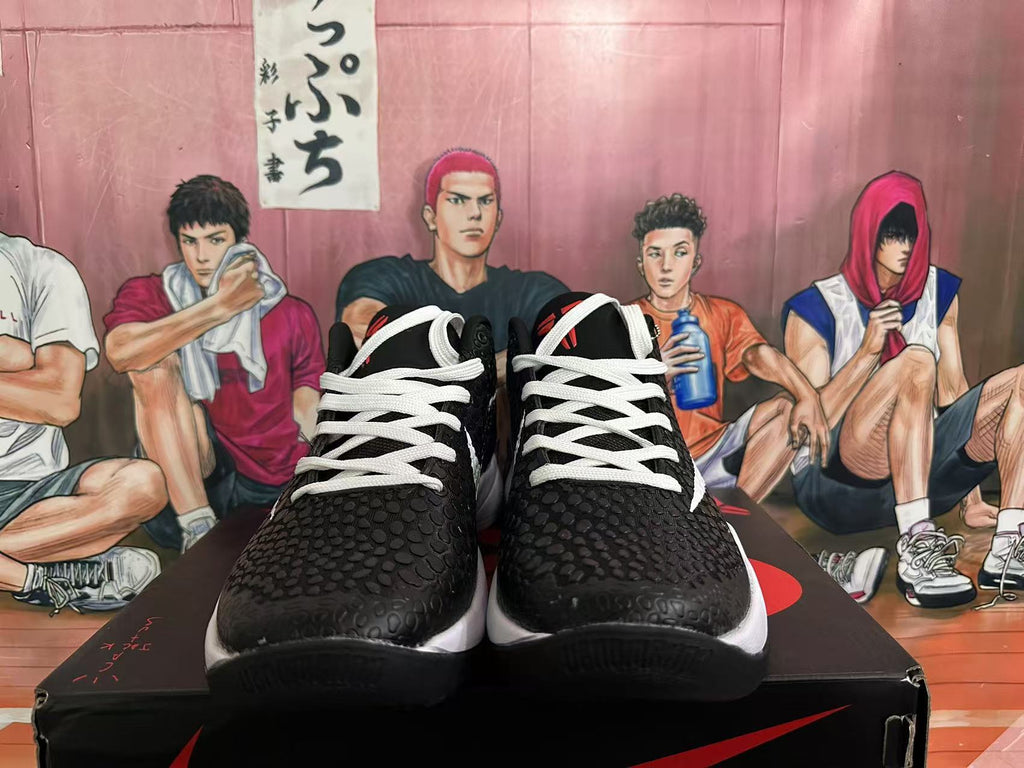 Nike Zoom Basketball Sneakers Black White Red