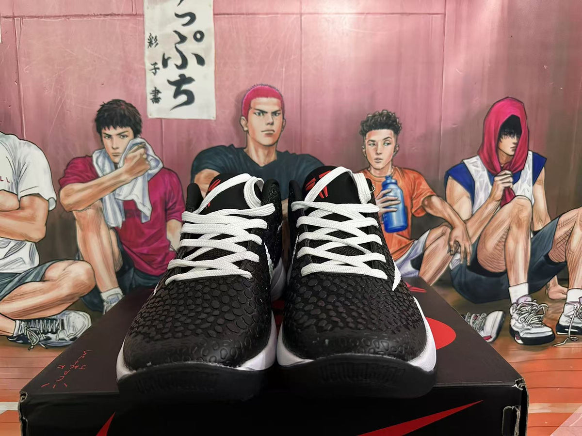Nike Zoom Basketball Sneakers Black White Red