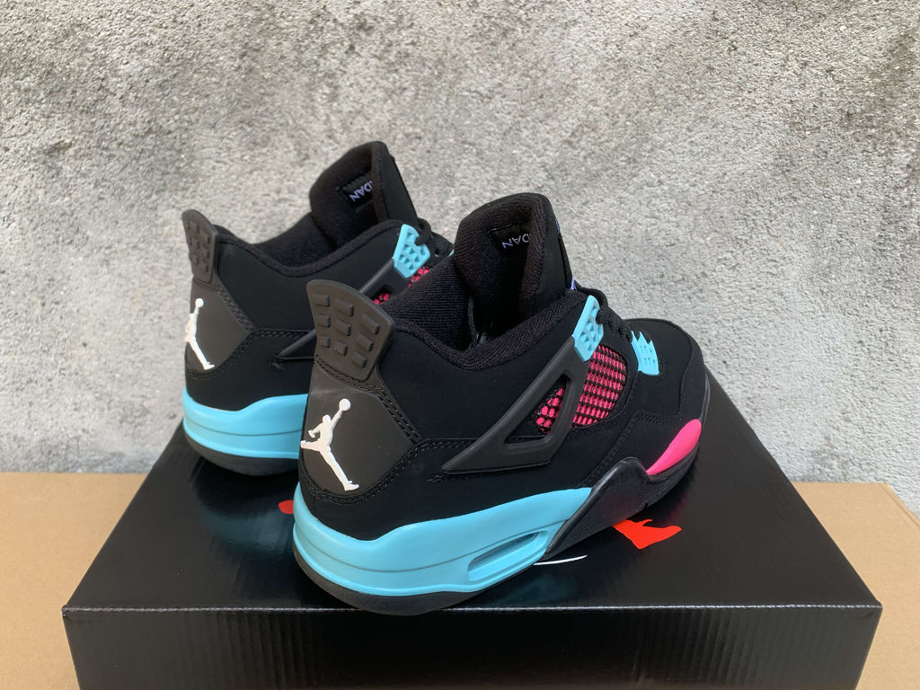 Jordan 4 Retro Sneakers Black, Pink and Blue