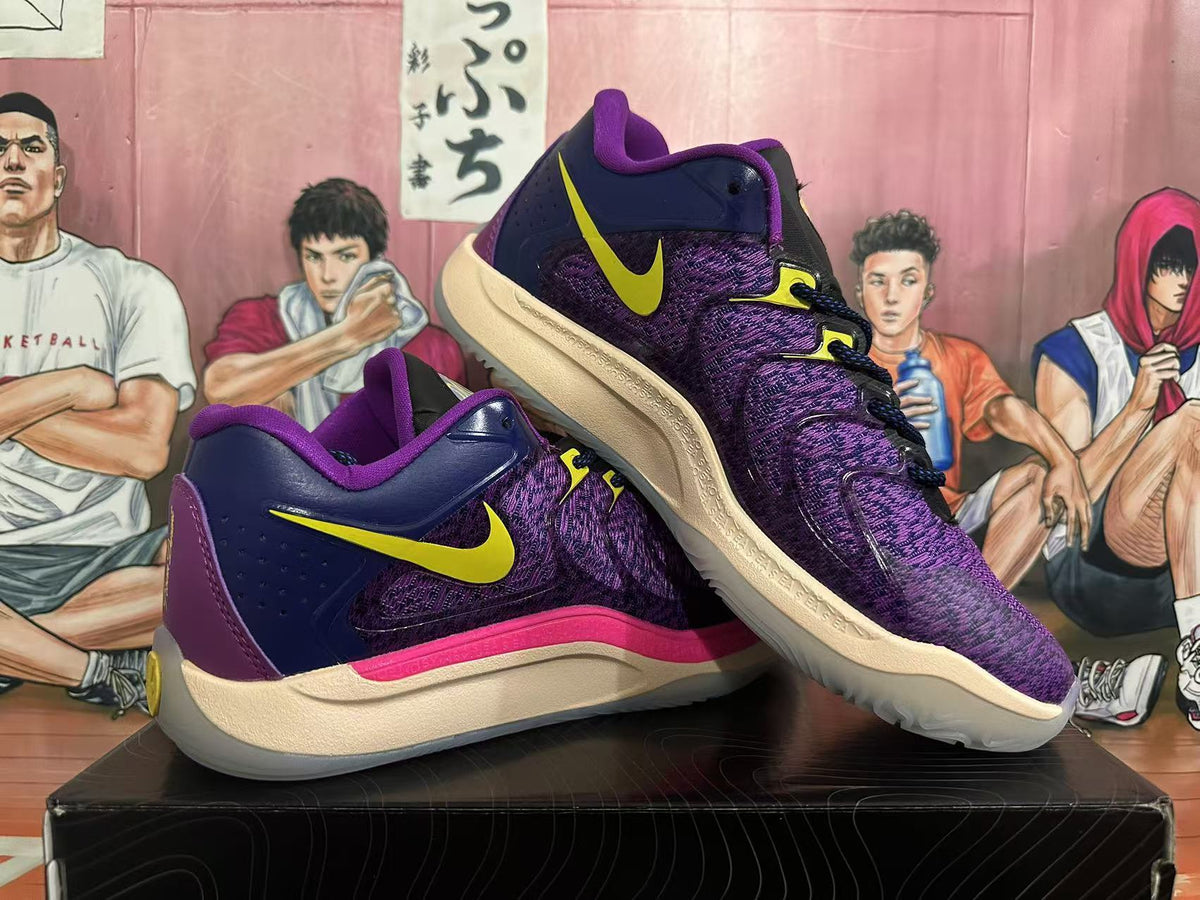 Nike Basketball Shoes in Purple, Navy and Volt