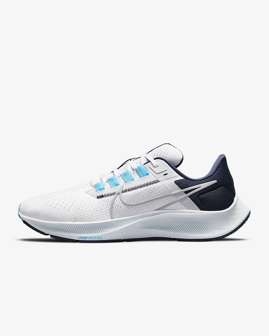 Nike Air Zoom Pegasus 38 Running Shoes White Navy CW7356-101