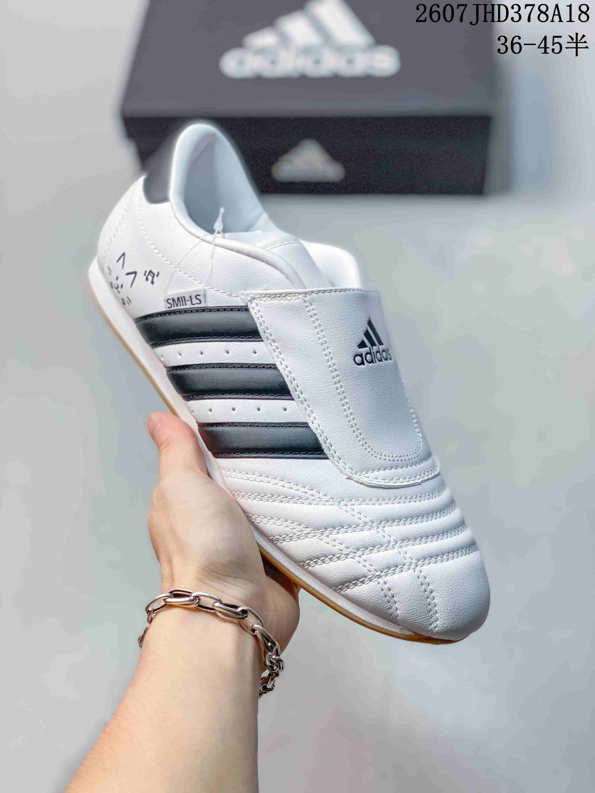 adidas Taekwondo SMIL-LS Sneakers White Black 2607JHD378A18