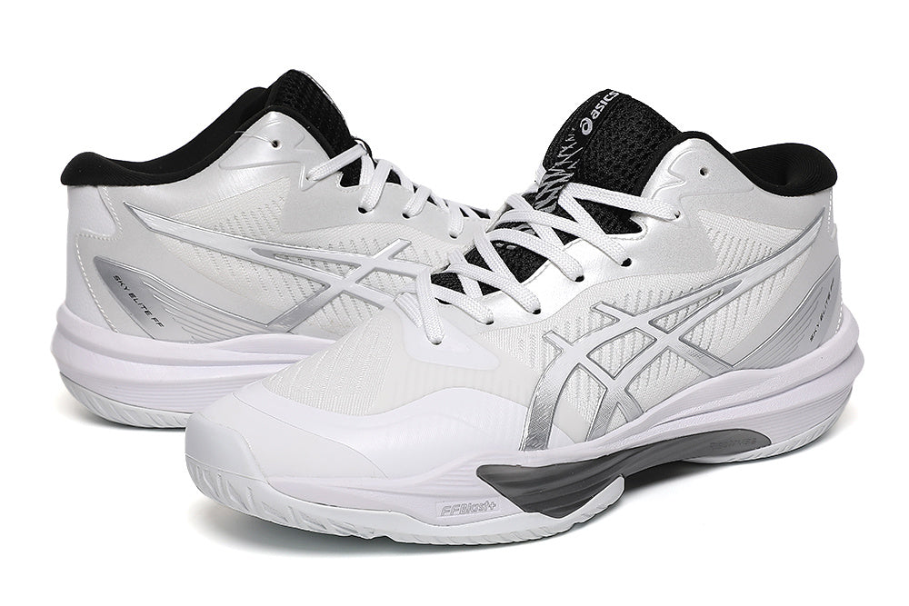 ASICS Sky Elite FF 3 White Silver Indoor Court Shoes