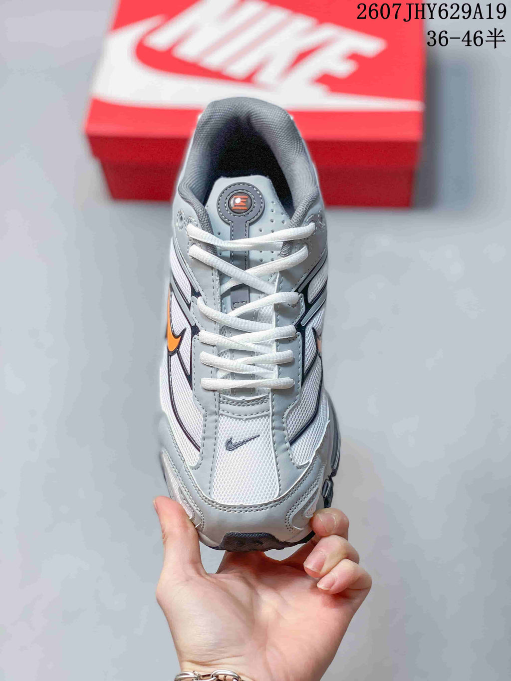 Nike Shox Ride 2 Sneakers Grey White Orange 711395WPR