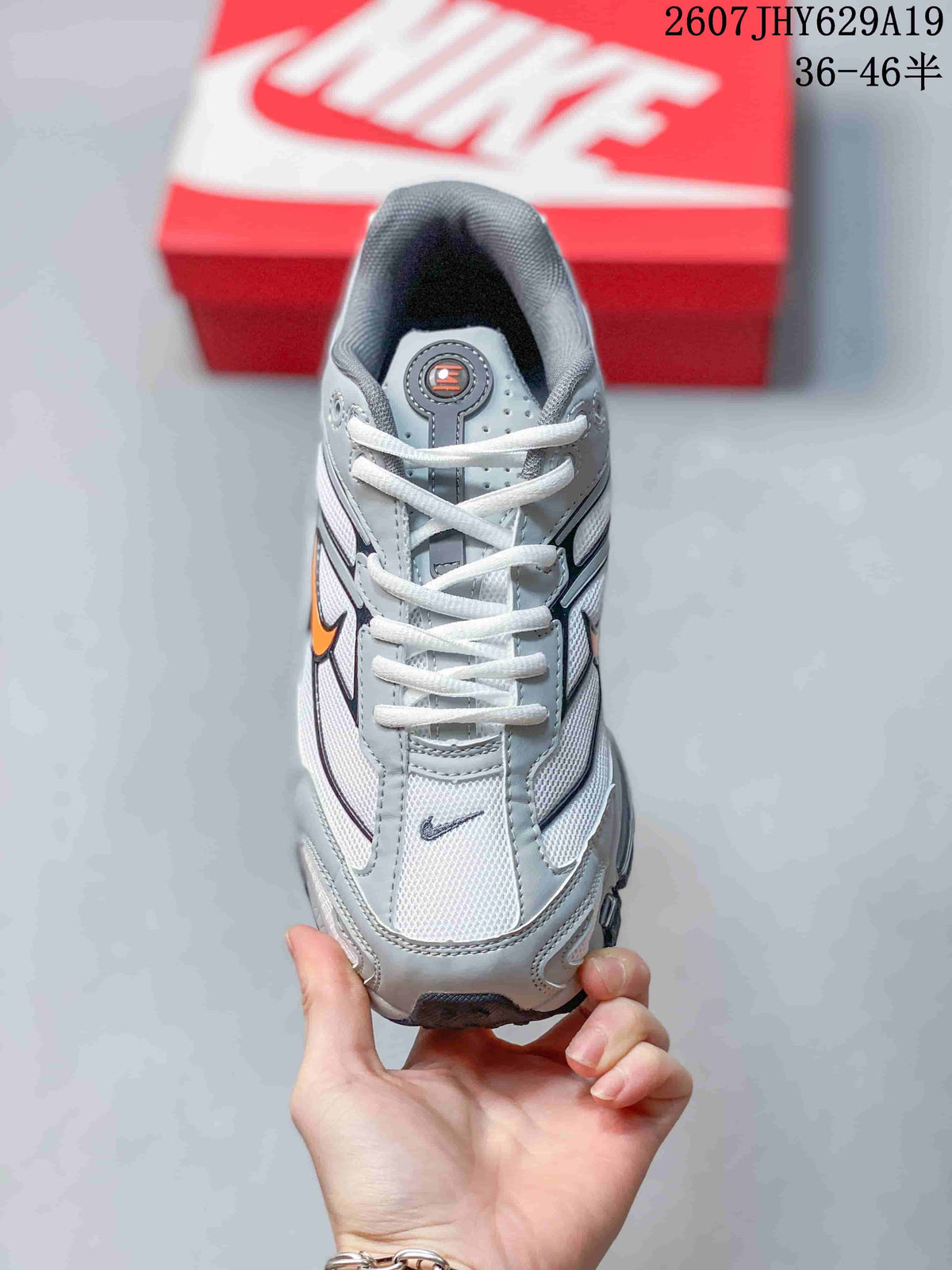 Nike Shox Ride 2 Sneakers Grey White Orange 711395WPR