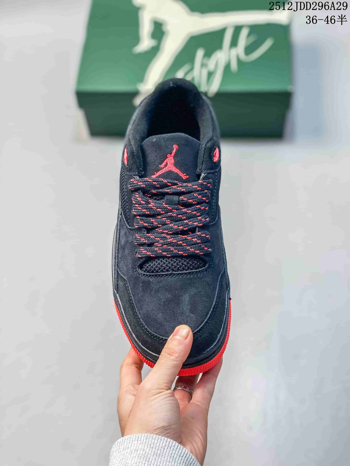 Jordan Flight Court AJ4 Retro Sneakers Black Red 2512JDD296A29