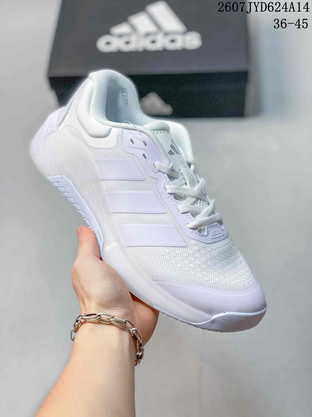 adidas Dropset 4 Training Shoes - White Mesh