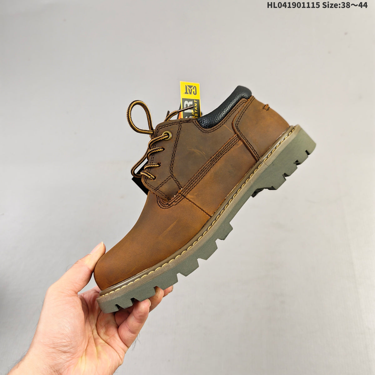 CAT Brown Low-Cut Lace-Up Utility Boots HL041901115