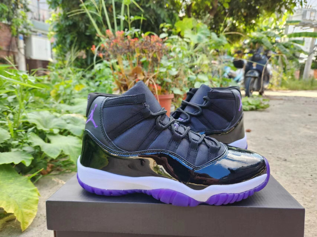 Jordan 11 High Sneakers Black Purple