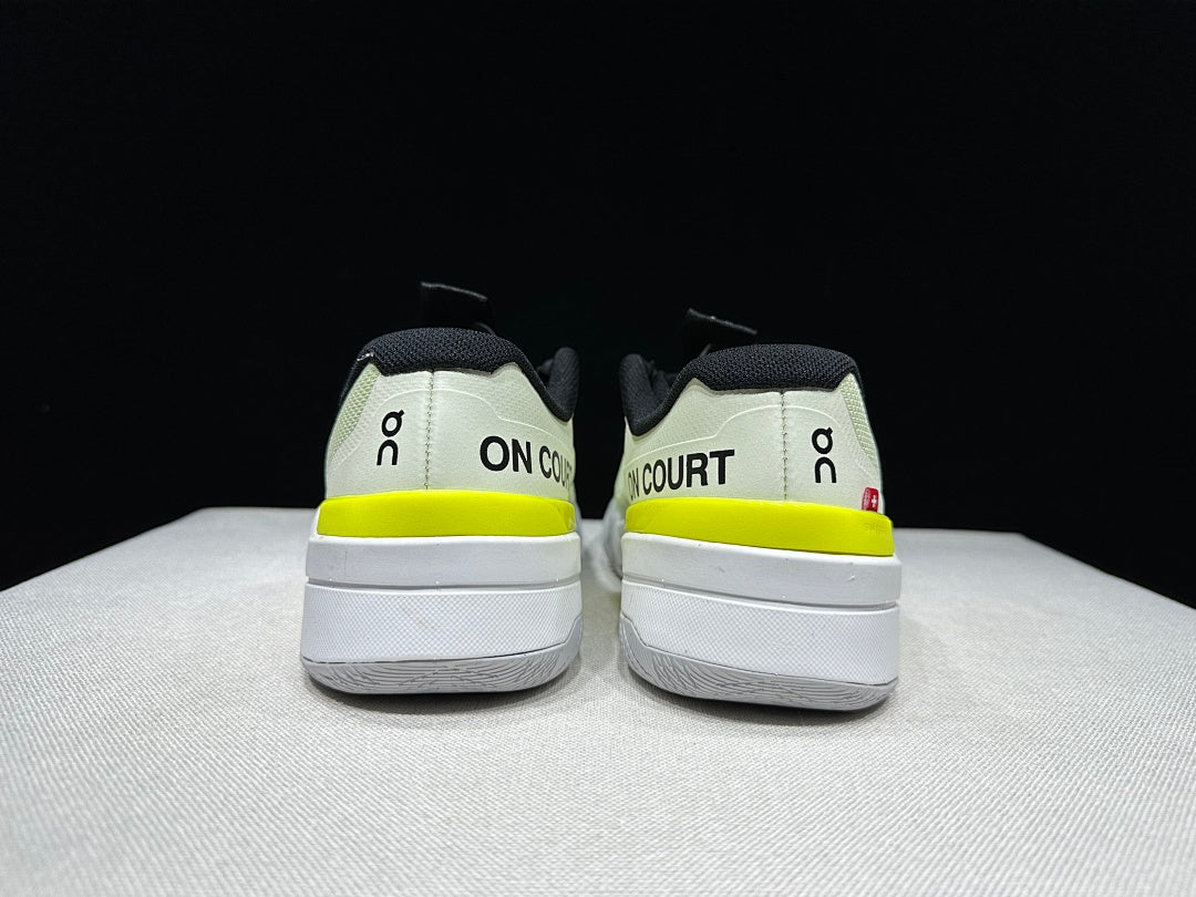 On The Roger Pro Fire Clay Tennis Sneakers, Lime and Black