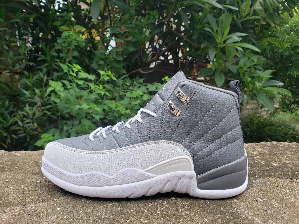 Jordan Air Jordan 12 High-Top Sneakers in Grey and White