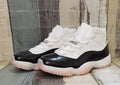 Jordan 11 High-Top Sneakers in White and Black