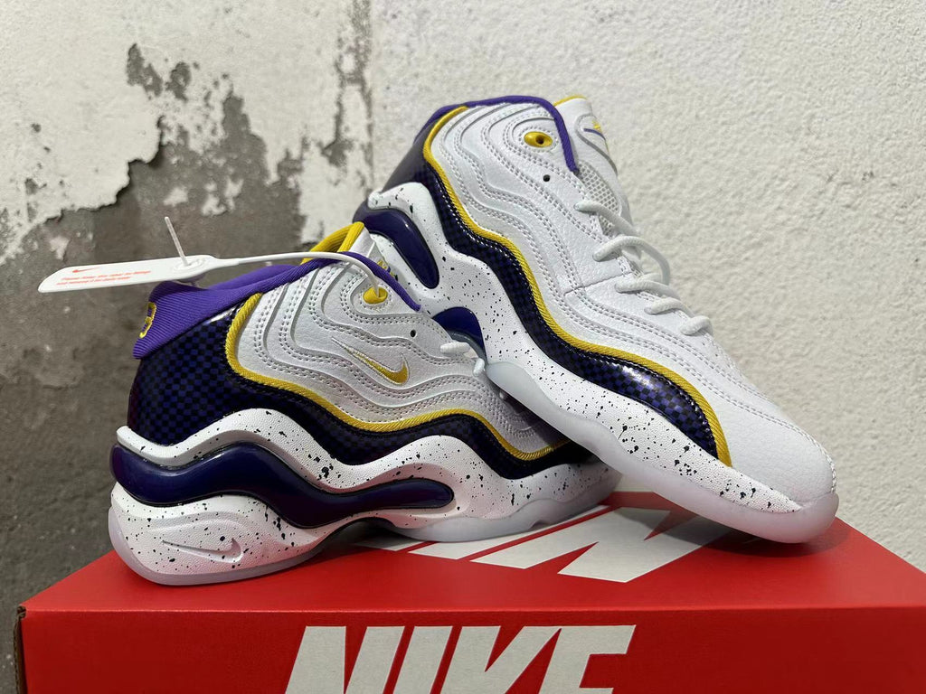 Nike Air Max Uptempo 97 White Purple Yellow Sneakers