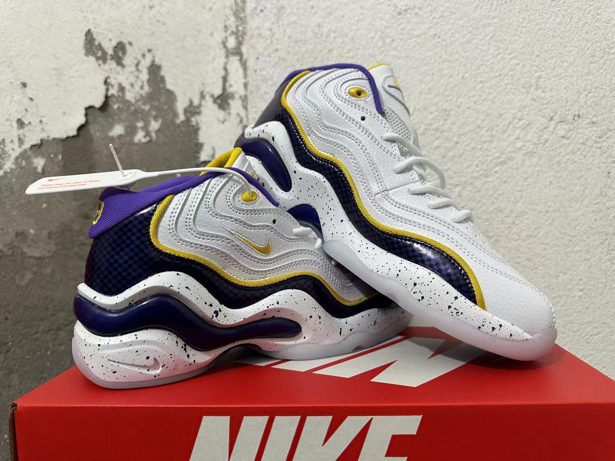 Nike Air Max Uptempo 97 White Purple Yellow Sneakers