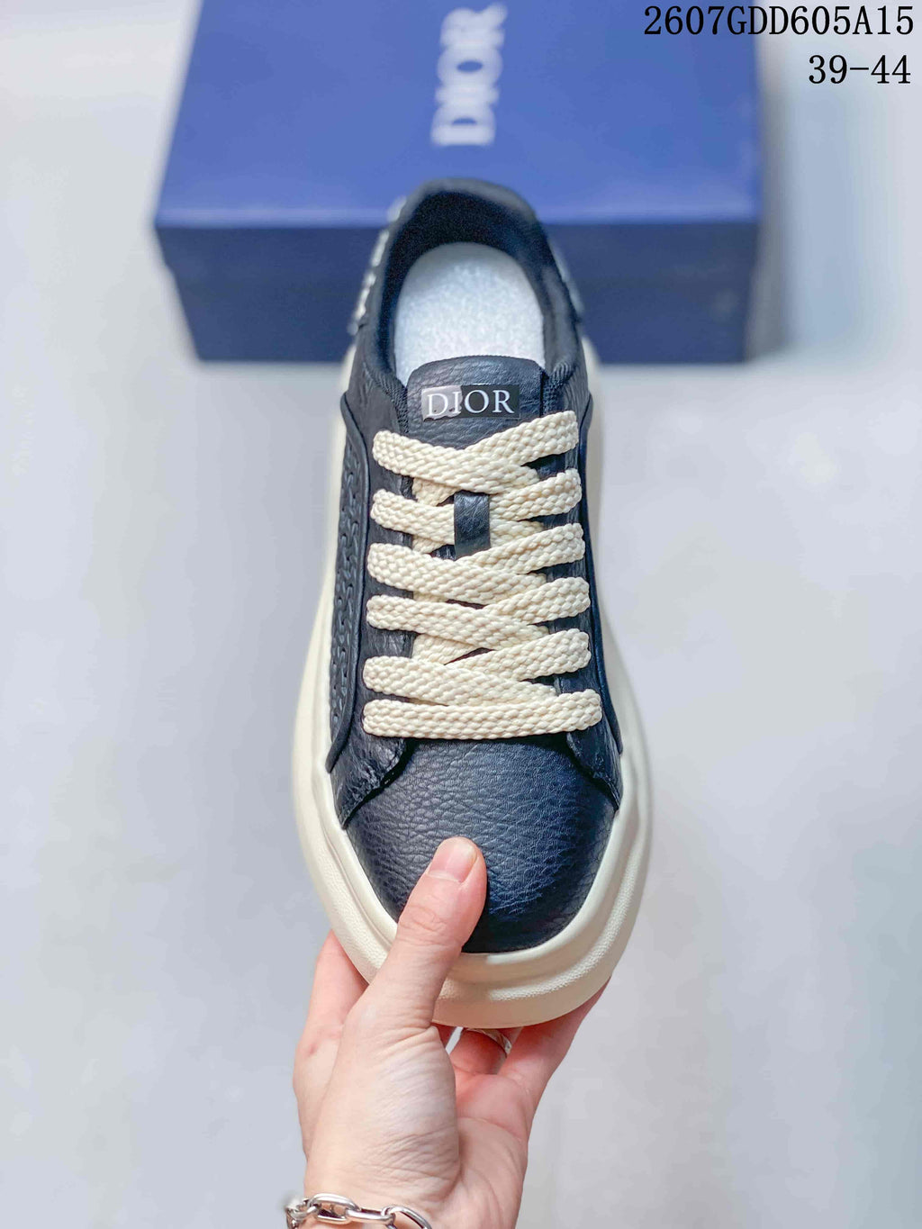 Dior Low-Top Sneakers Navy and White 2607GDD605A15