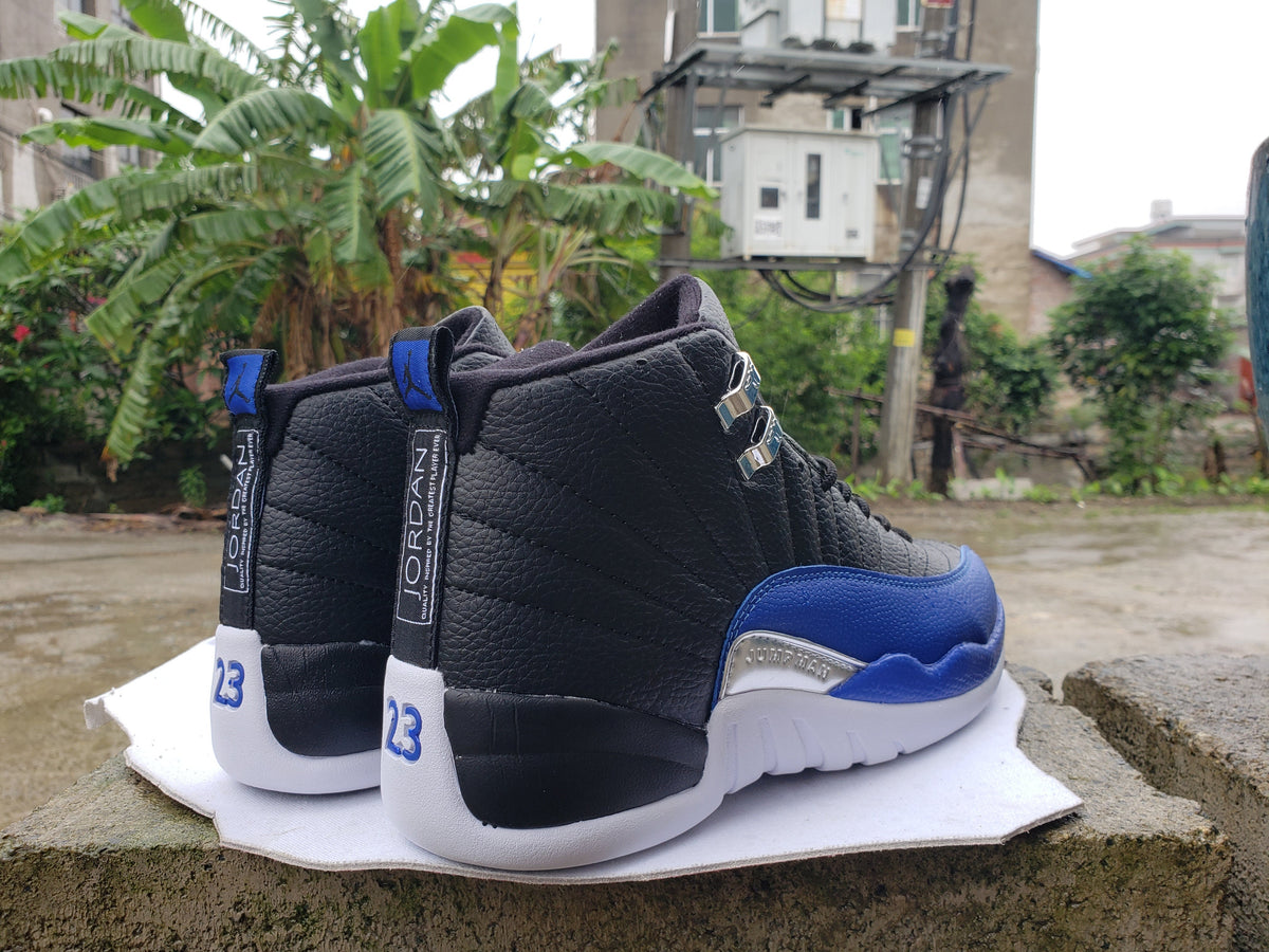 Jordan Air Jordan 12 High-Top Sneakers Black Blue White