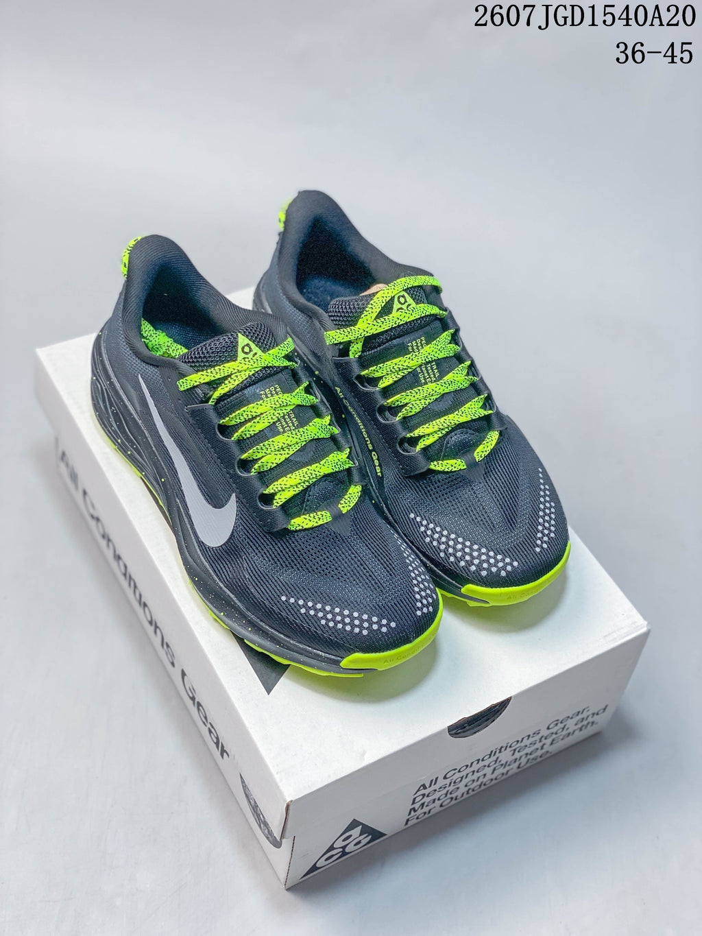 Nike ACG Pegasus Trail Sneakers Dark Gray Neon Green HV8116-400