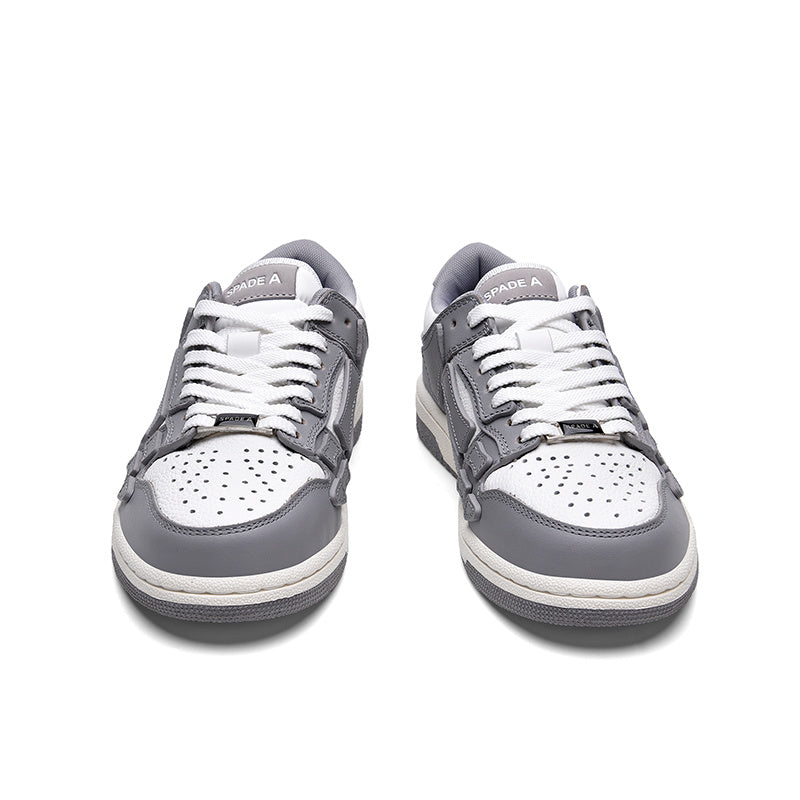 Gray and White Low-Top Sneakers MFS003-043