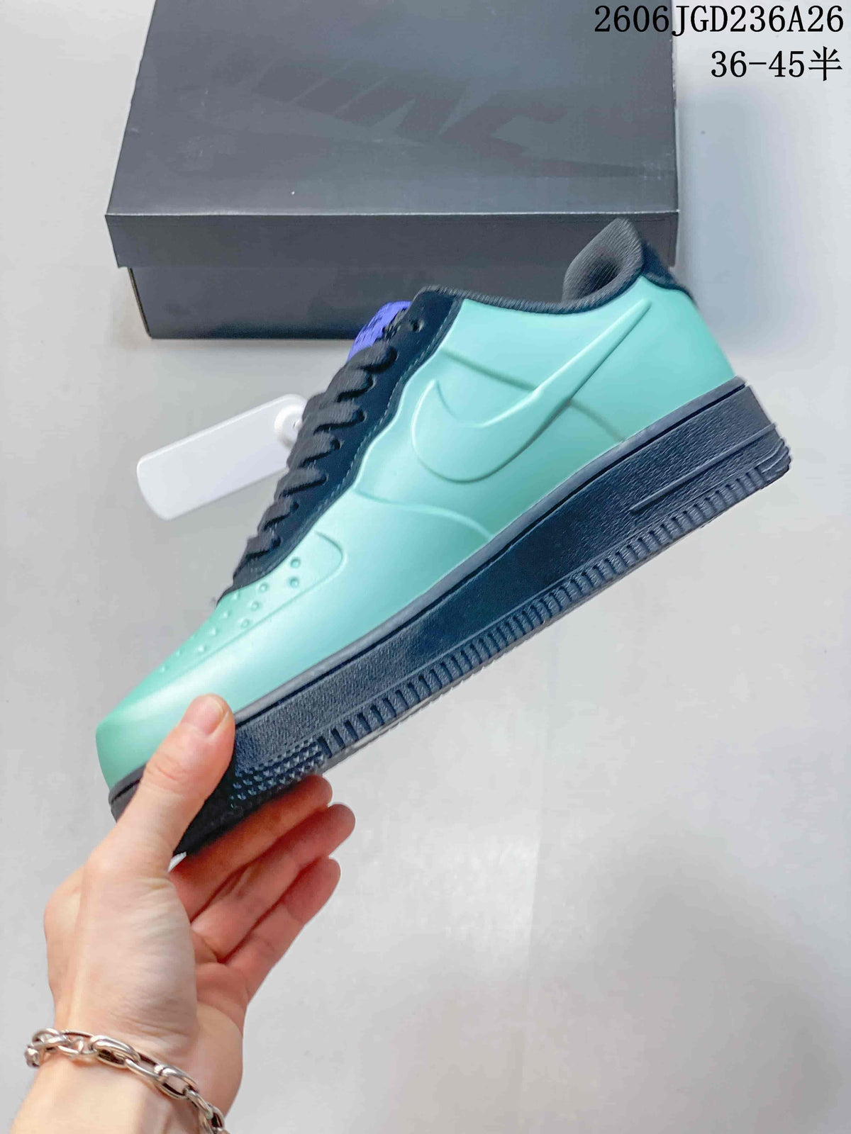 Nike Air Force 1 '07 Low Sneakers in Mint Green and Navy