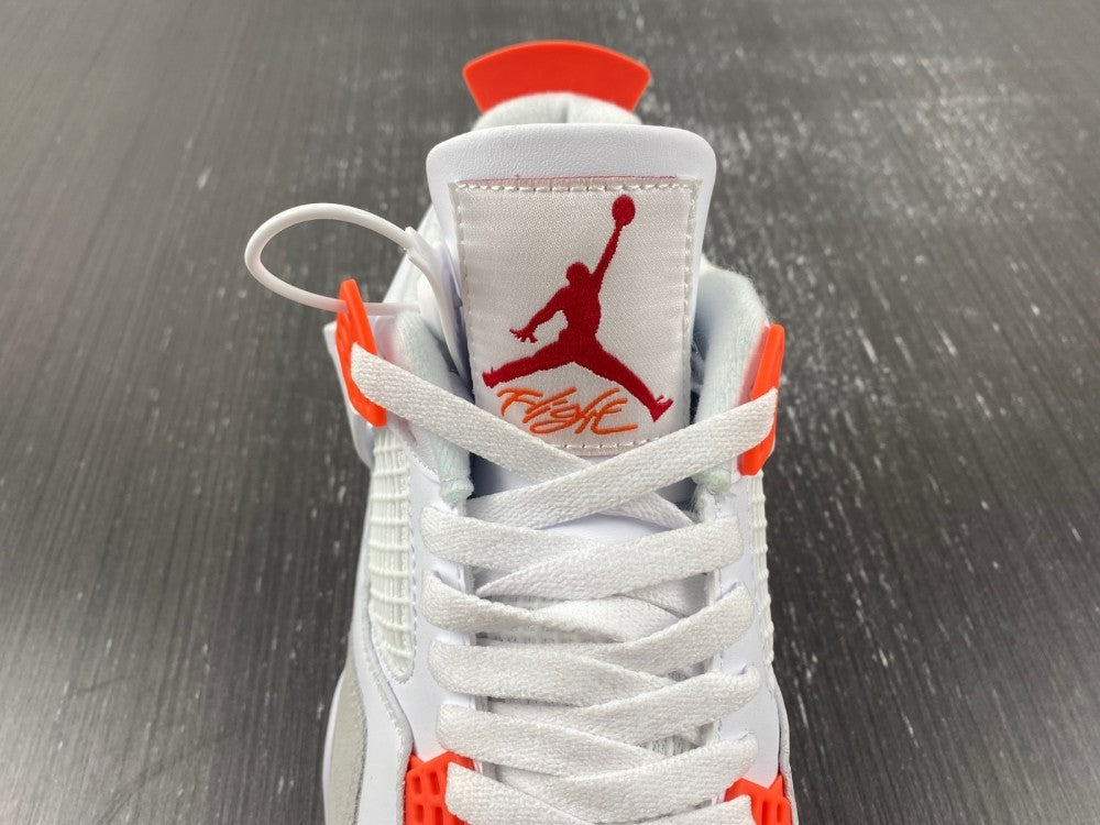 Nike SB x Air Jordan 4 White and Orange Sneakers DR5415-108