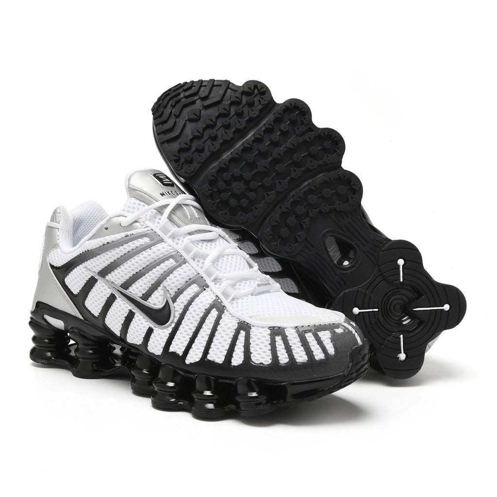 Nike Shox TL Sneakers in White and Red
