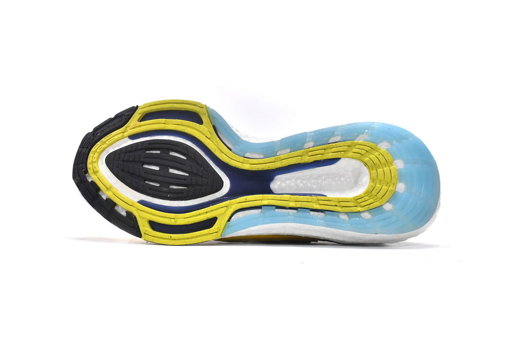 adidas UltraBoost 22 Running Shoes, Yellow and Blue, GW1710