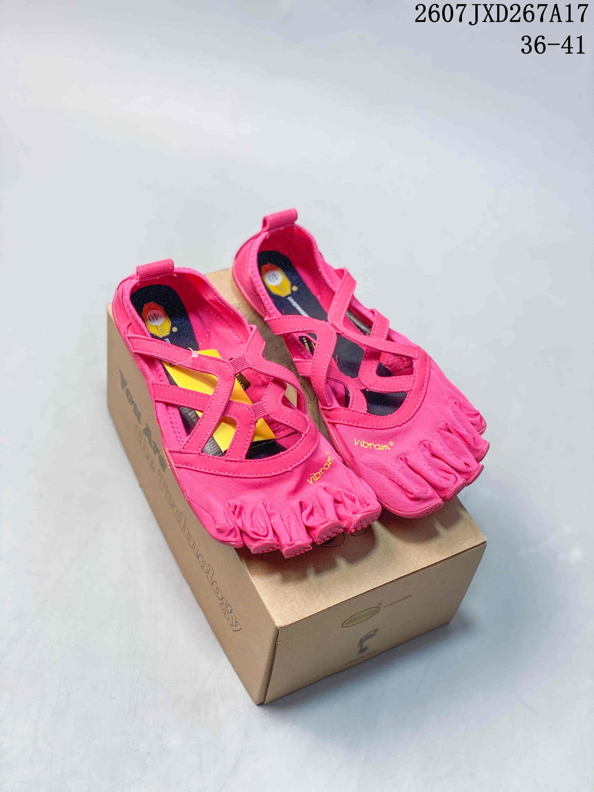 Vibram Women’s Five-Toe Training Shoes Pink White Black 07JXD267A17