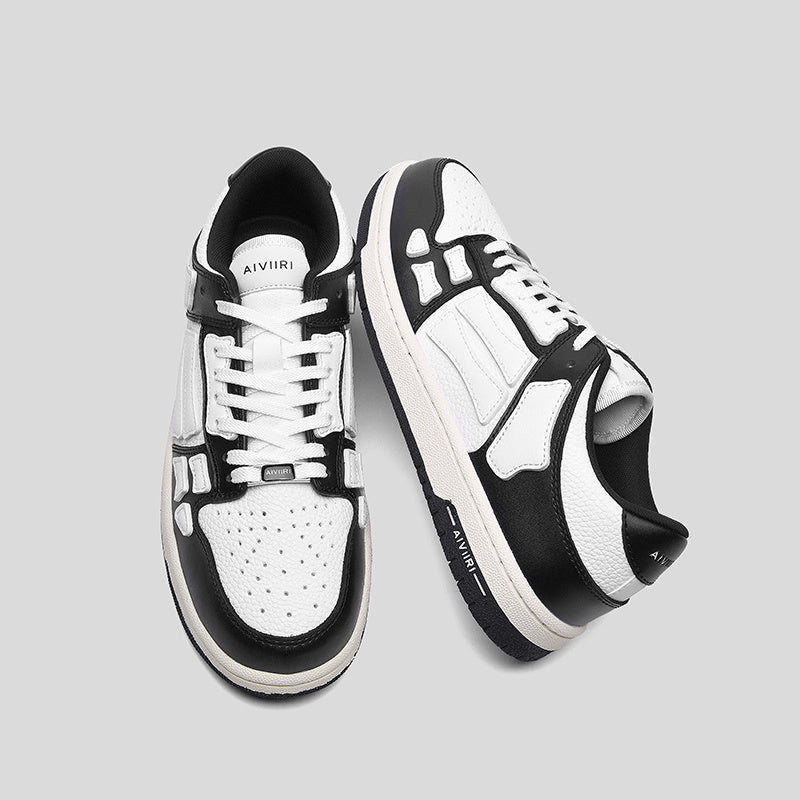 AIVIIRI MFS003-004 Black and White Low-Top Sneakers