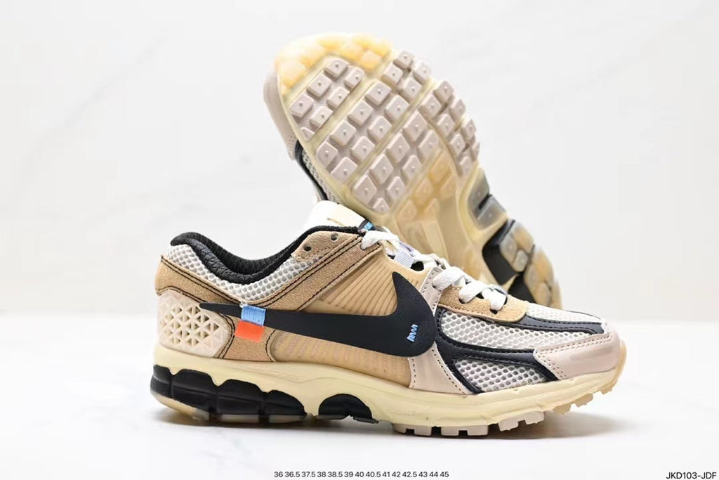 Nike Air Zoom Vomero 5 Running Shoes in Tan and Black