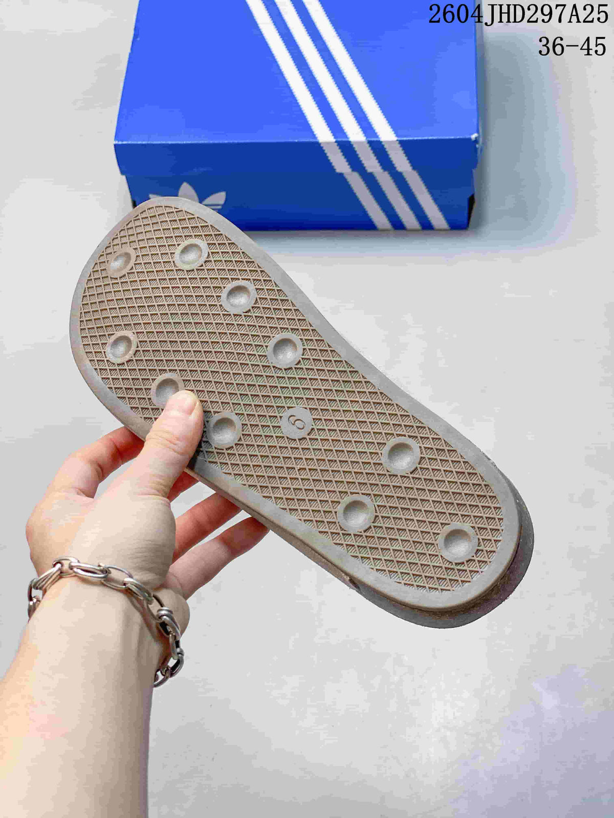 adidas Adimule Suede-Textured Mule Slides Beige IH690