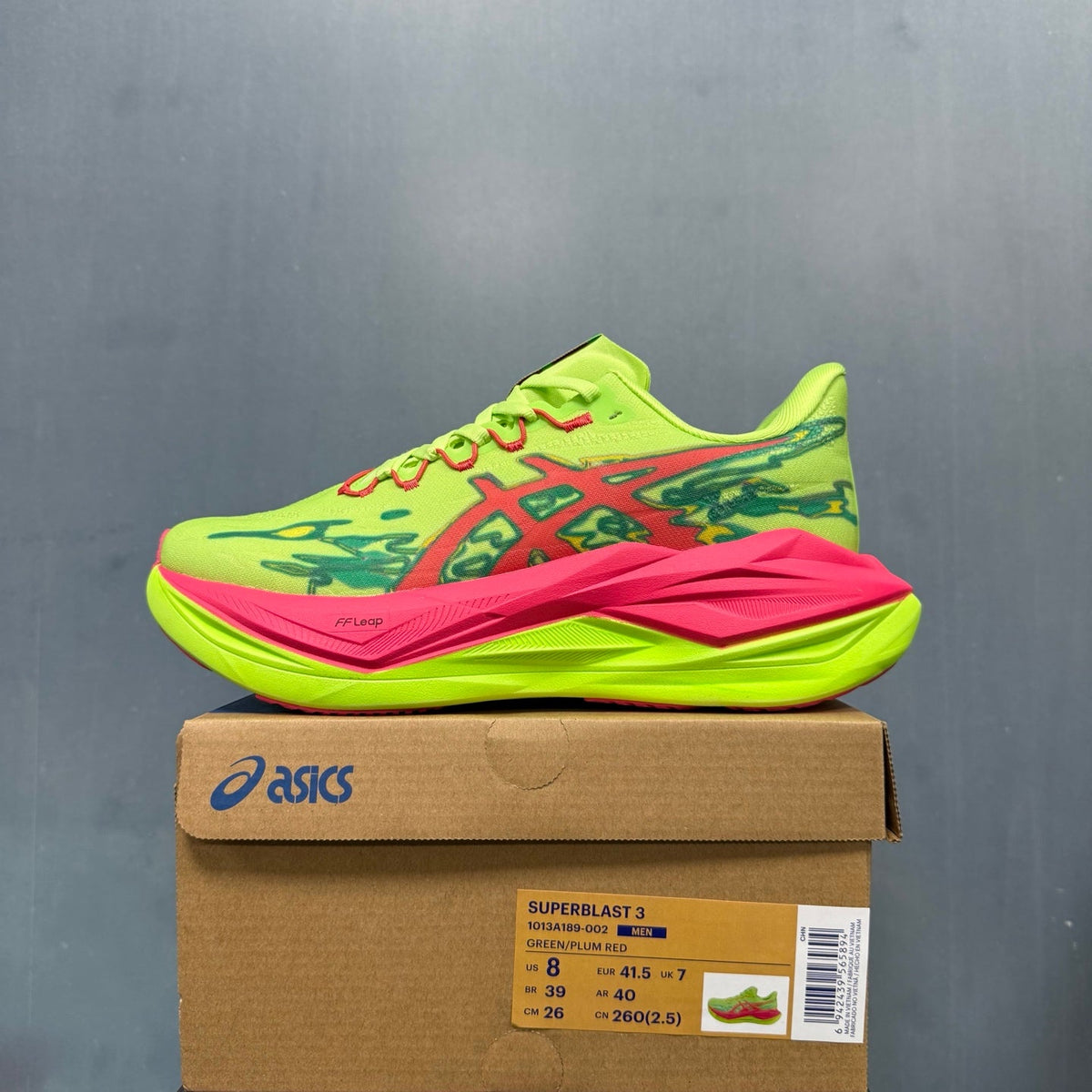 ASICS Superblast 3 Running Shoes Green Plum Red 1013A189-002
