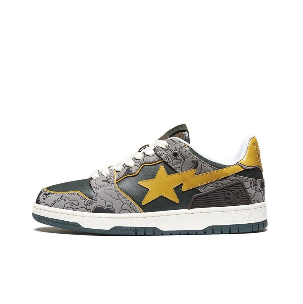 BAPE SK8 Sta Sneakers Gray Yellow 1H80-191-007