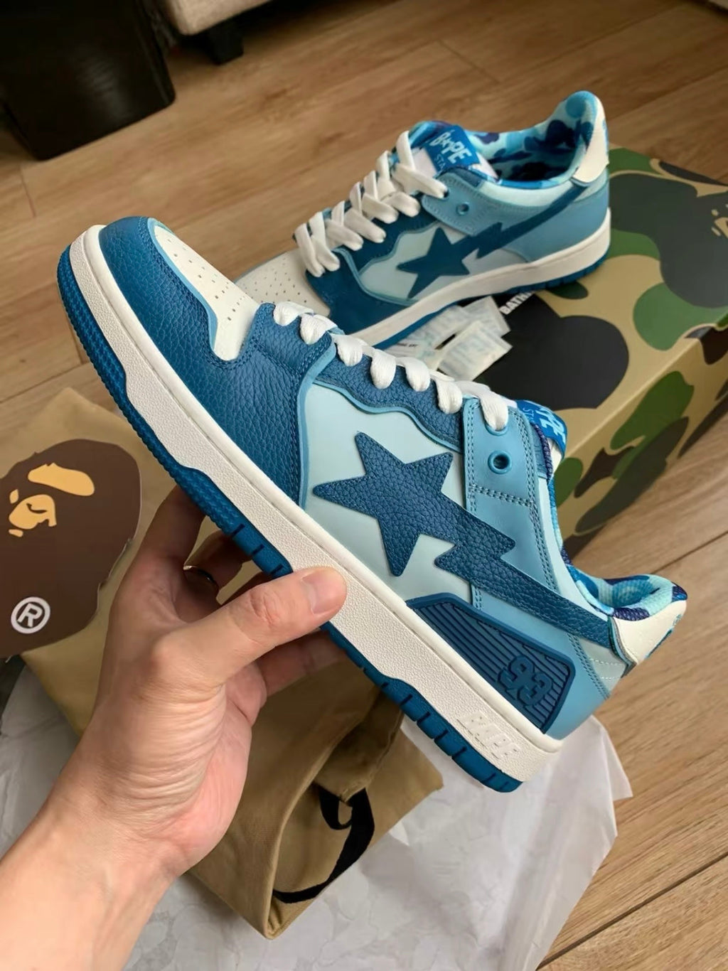 A BATHING APE BAPE SK8 Sta Sneakers Blue