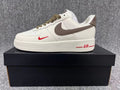 Nike Air Force 1 Low Sneakers, Sail and Brown, 808788-996