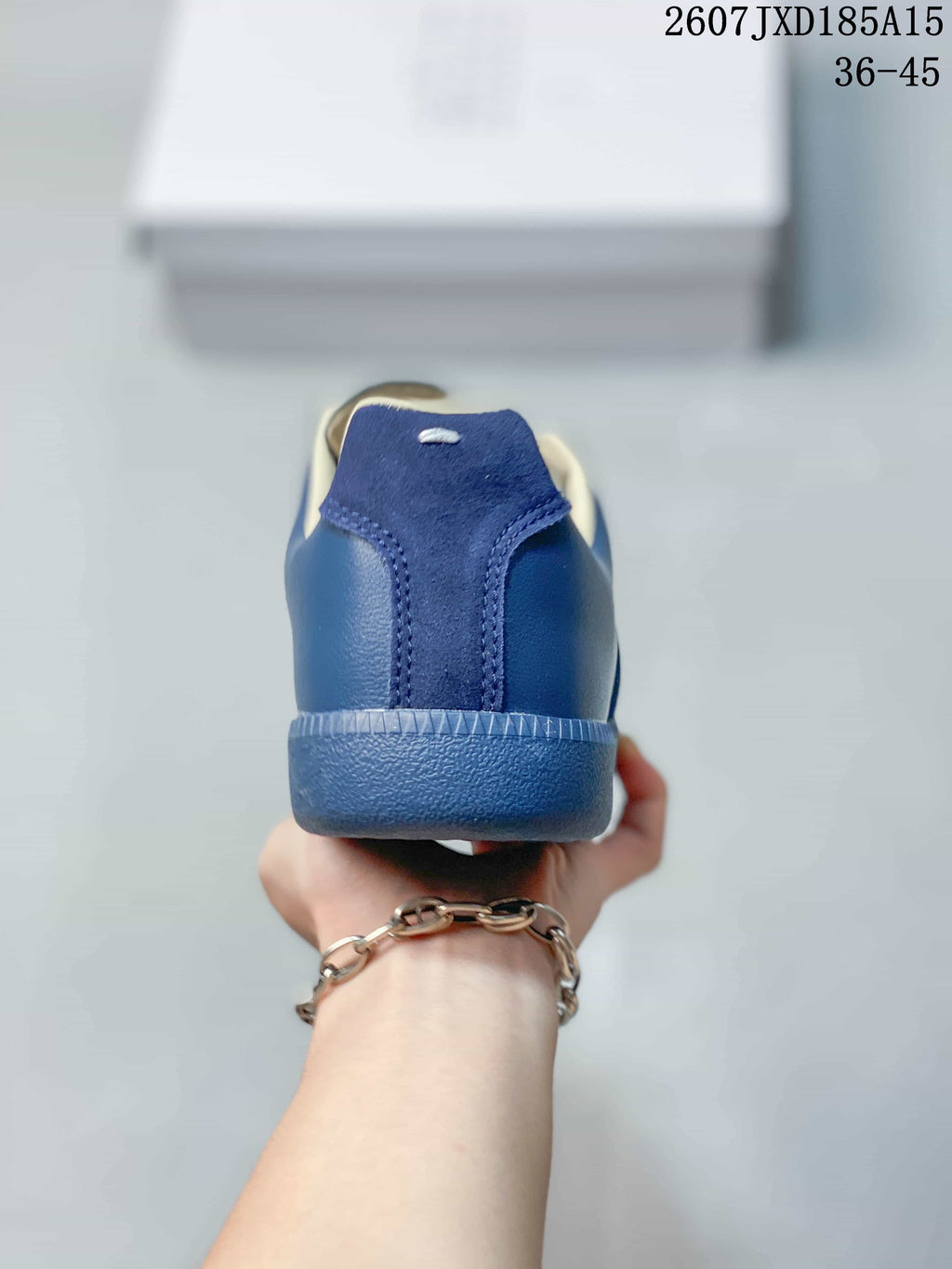 Maison Margiela S57WS0236 Blue Calfskin Sneakers