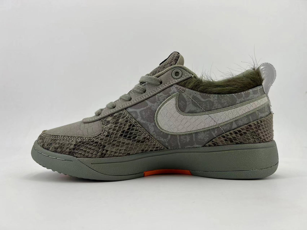Nike HF6236-002 Low-Top Sneakers in Gray and Orange