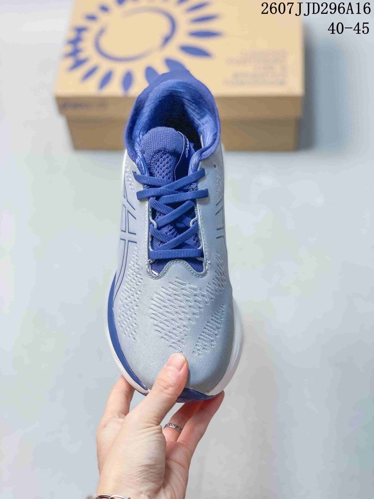 ASICS GEL-Nimbus 25 Women’s Running Sneakers Gray Blue