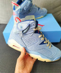 Jordan 6 Travis Scott Blue High-Top Sneakers