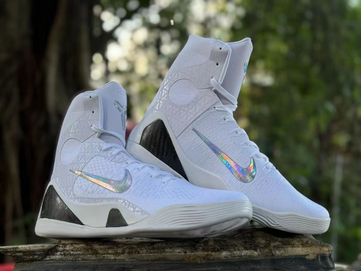 Nike Kobe 9 Elite High Halo White Basketball Shoes