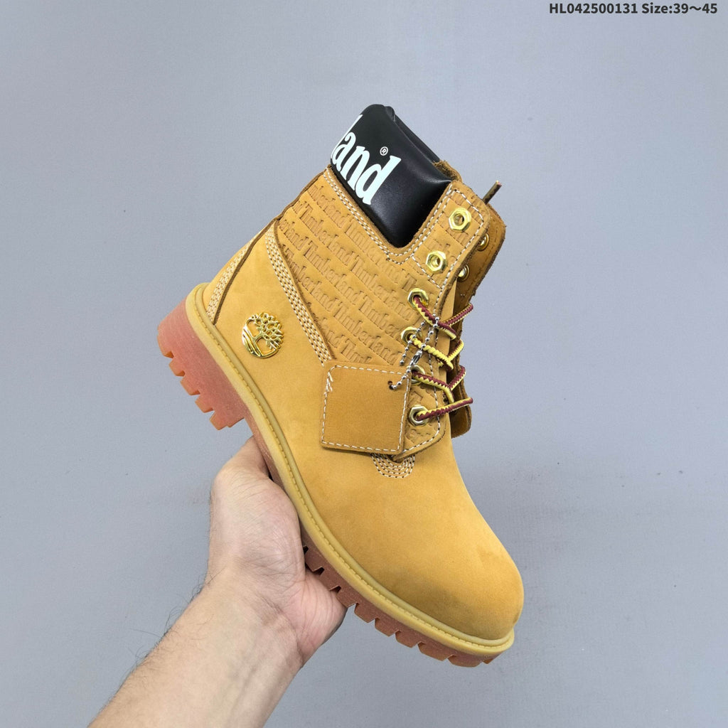Timberland Yellow Lace-Up Ankle Boots