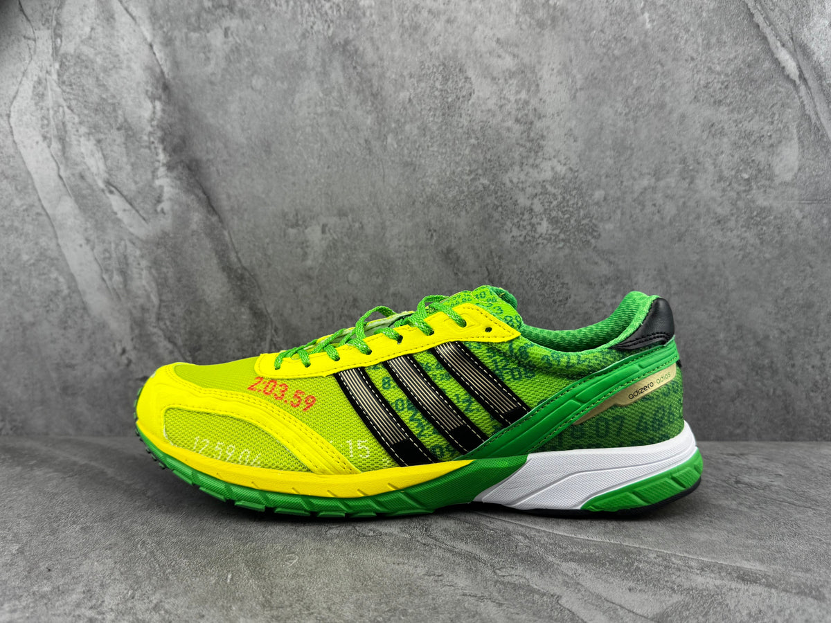 Adidas Adizero Running Shoes in Green and Yellow