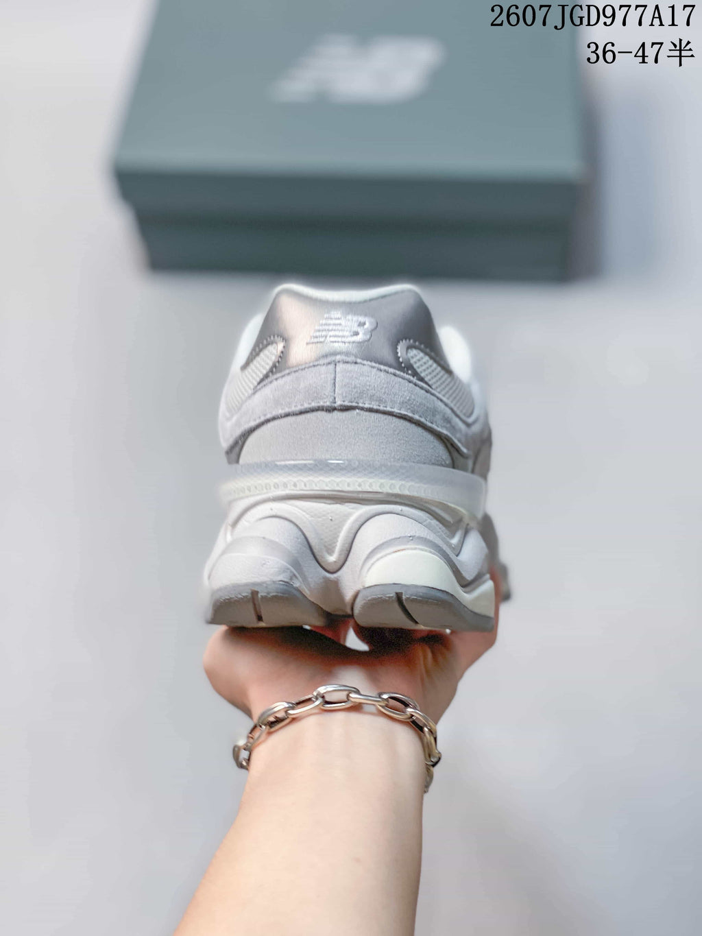 New Balance 9060 Gray Mesh Sneakers 2607TGD977A17