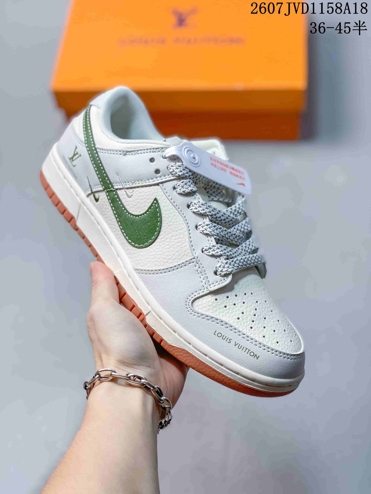 Nike SB Dunk Low Gray Multi-Color Custom Style 2607JVD1158A18
