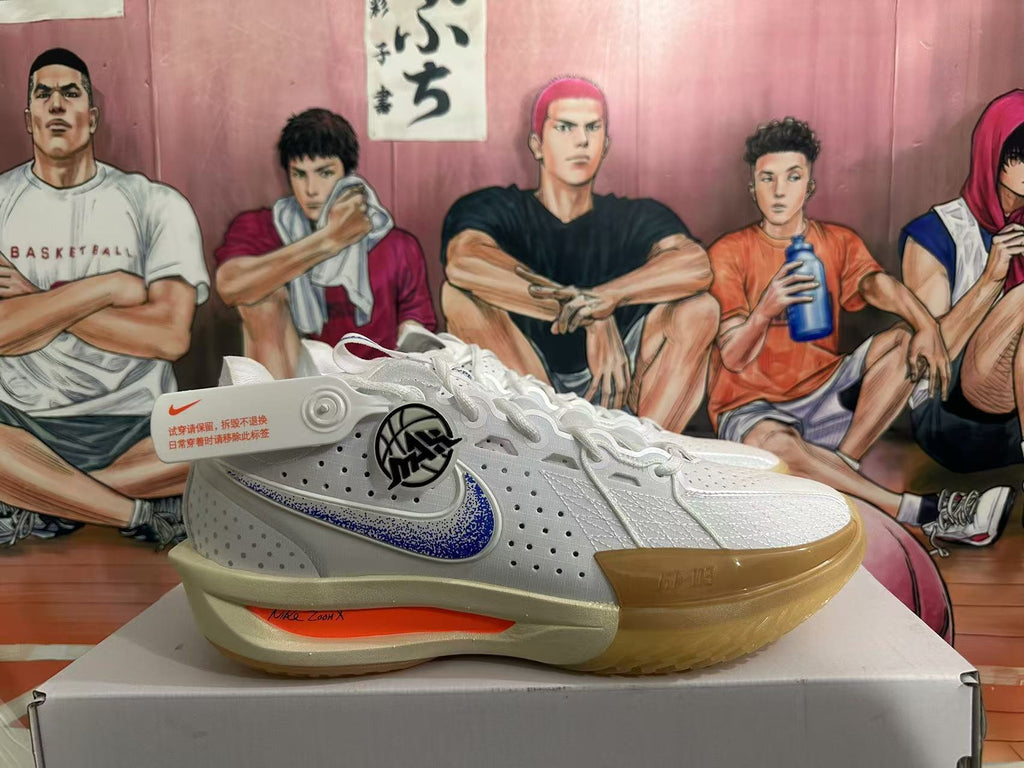 Nike Zoom X White Blue Orange Basketball Shoes