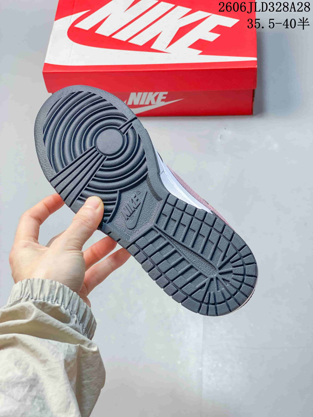 Nike Dunk Low DD1391 White Pink and Dark Gray Sneakers