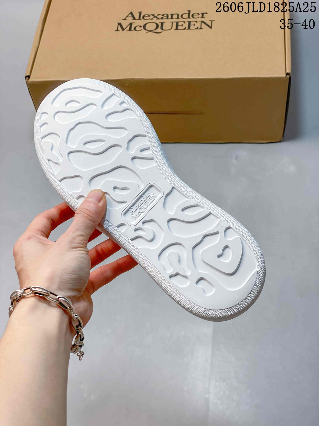 Alexander McQueen Oversized Platform Sneakers, White and Pink