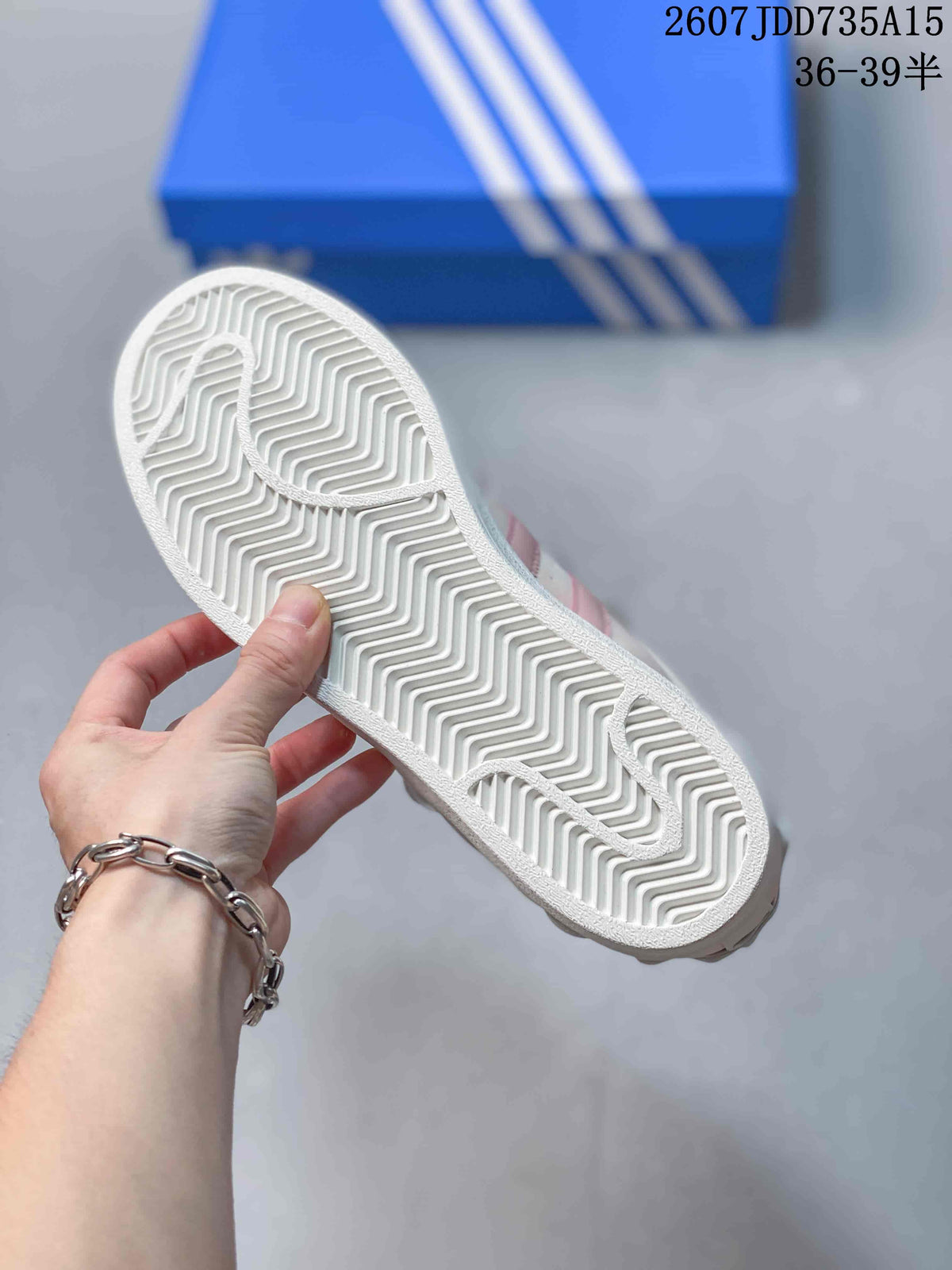 adidas Superstar Sneakers White and Pink 2607JDD735A15