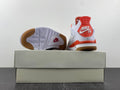 Nike SB x Air Jordan 4 White and Orange Sneakers DR5415-108