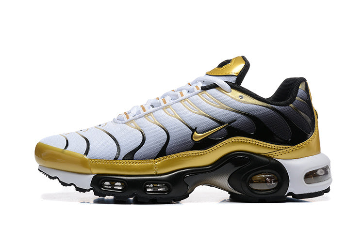 Nike Air Max Plus White Gold Black Sneakers